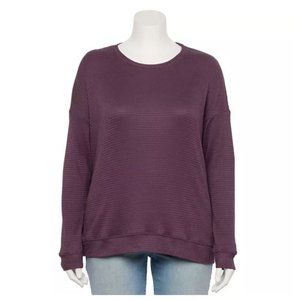 2/$30!  Sonoma Women's Plus Supersoft Crewneck Top